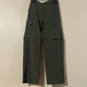 Magellan Outdoors Boy’s M (10-12) Olive Green Convertible Cargo Pants